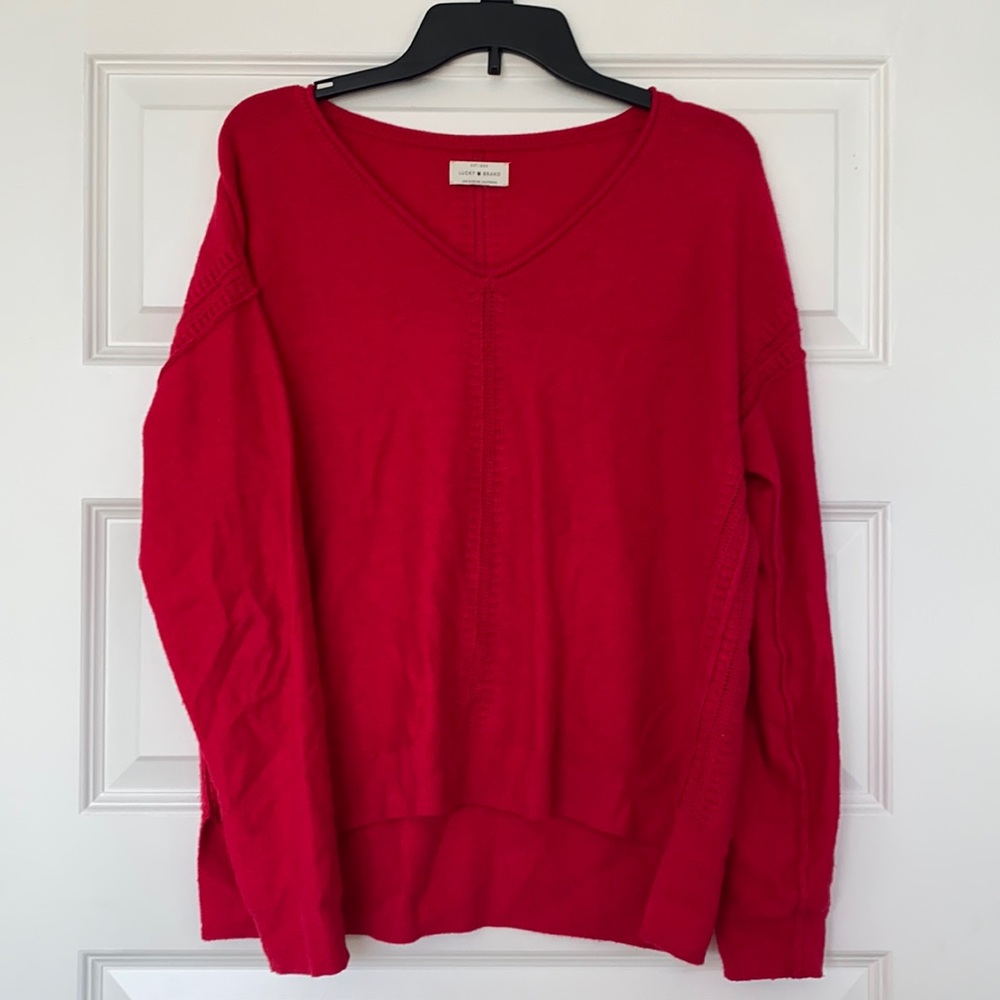 Lucky Brand Red Sweater